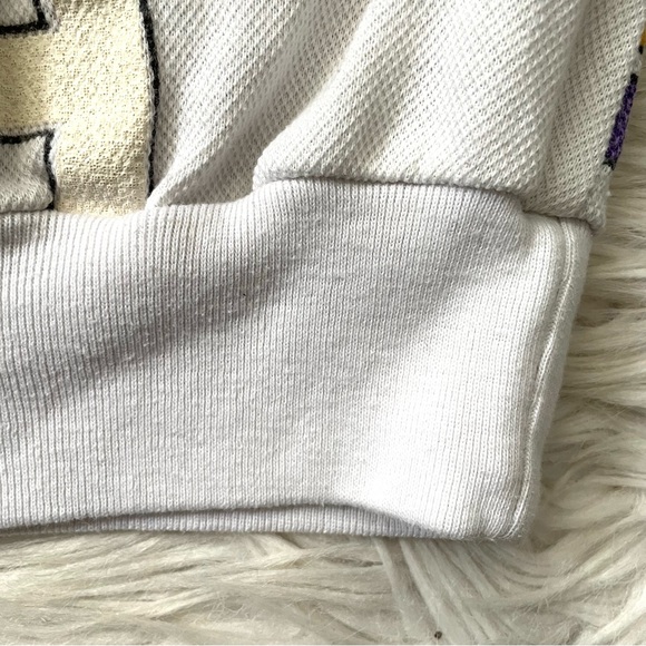 VTG 80s Basketball Slam Dunk all over print sweatshirt Lakers grunge emo indie M - Picture 9 of 10